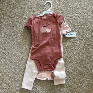 Carter’s 12m set (two onesies, one pant) NWT